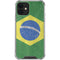Brazil Flag Distressed iPhone 12 Clear Case